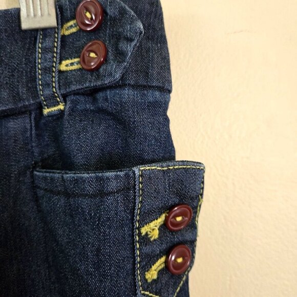 Larry Levine Vintage Nautical Sailor Style Jeans Wide Leg Size 10p - Picture 3 of 7